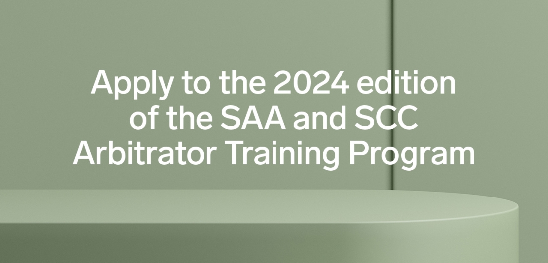 SAA and SCC Arbitrator Training Program