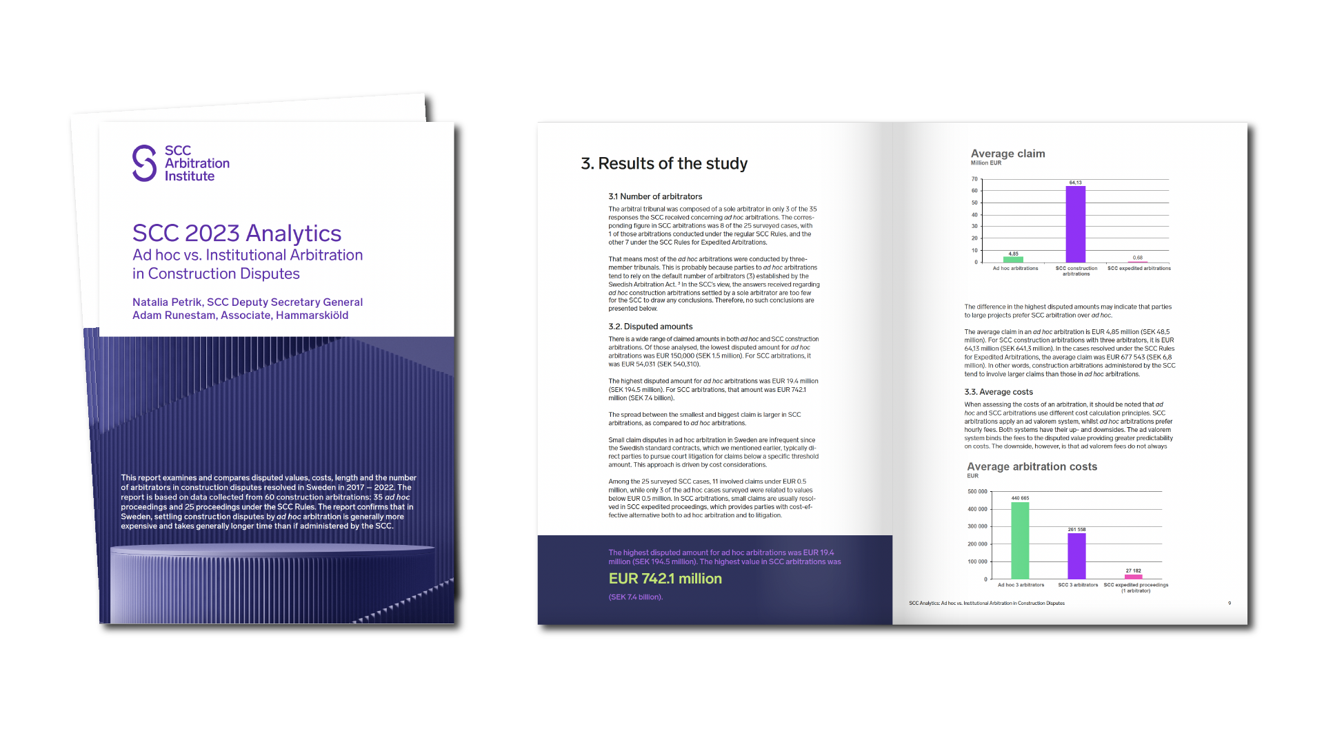 SCC 2023 Analytics: “Ad hoc vs. Institutional Arbitration in ...
